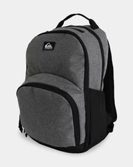 Gray backpack with black accents on a light gray background