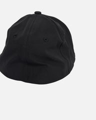 Black cap on a light gray background