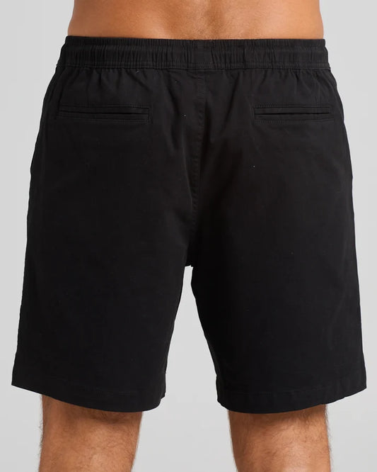 Black shorts on a gray background