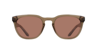 Sunglasses with brown frame and lenses on a white background