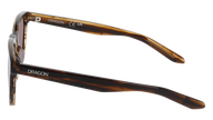 Tortoiseshell sunglasses with 'Dragon' branding on a white background
