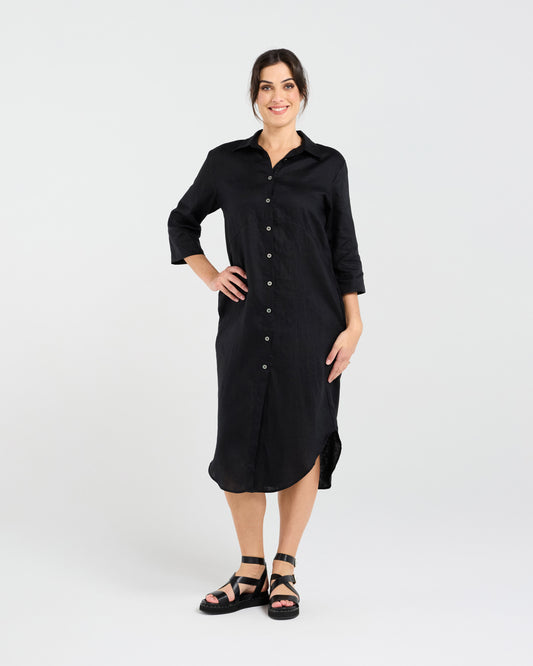 Blackstone Amelie Plain Linen Shirt Dress