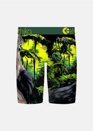 Underwear with a forest design and 'Ethika' branding on a white background