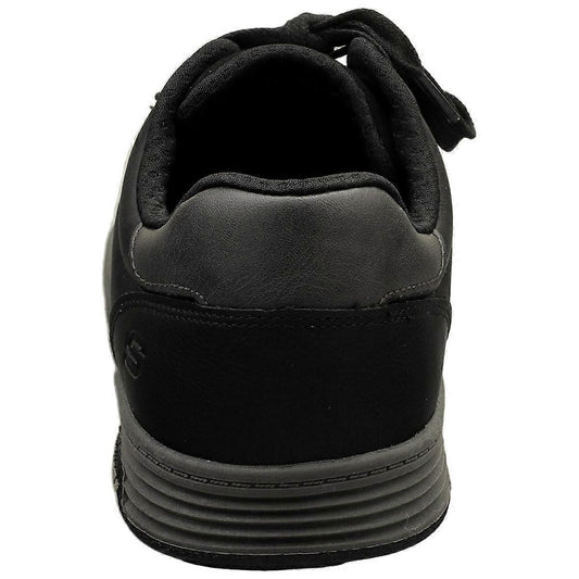 Black shoe on a white background
