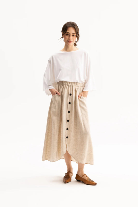 Blacklist Celia Skirt - Oatmeal