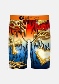Colourful Ethika with Gold Heart and Cross