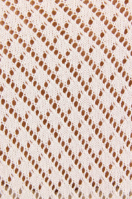 close up of ivory knit