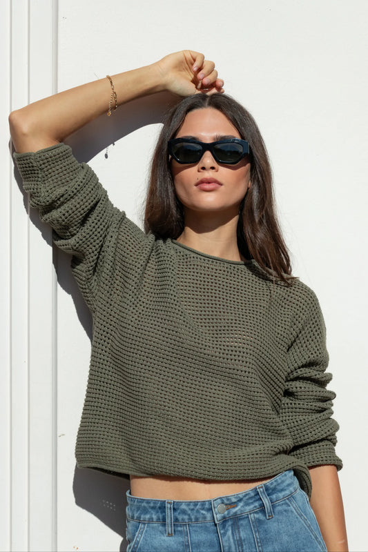 Ivy + Jack Dawn Crochet Knit Jumper