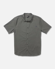 Gray short-sleeve shirt on a white background