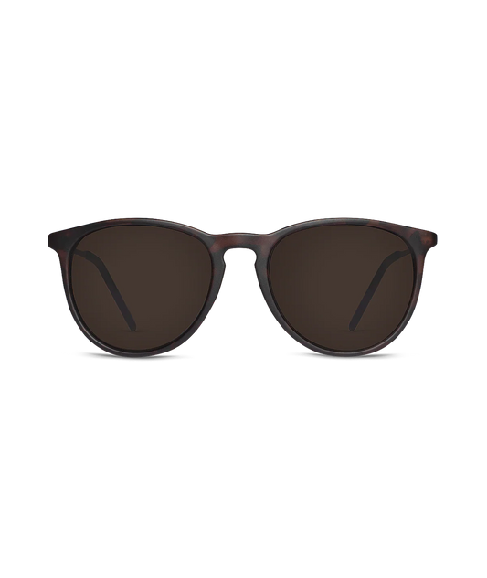 Brown sunglasses on a white background