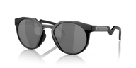 Sunglasses with reflective lenses on a clear background
