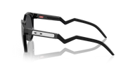 Black sunglasses with a reflective surface on a white background