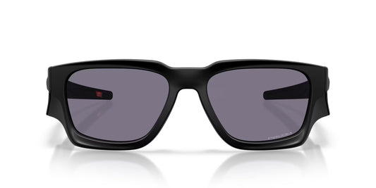 Black sunglasses with dark lenses on a white background
