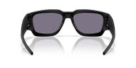 Black sunglasses with dark lenses on a white background