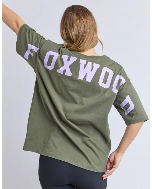 Foxwood Interval Tee - Khaki/Purple