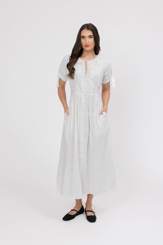 Leila + Luca Eternity V-Neck Midi Dress