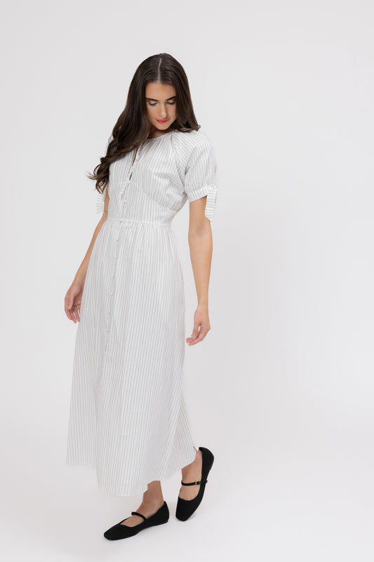 Leila + Luca Eternity V-Neck Midi Dress