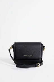 black leather crossbody bag