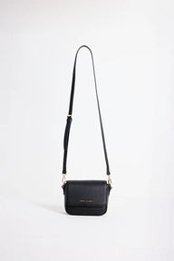 black leather crossbody bag