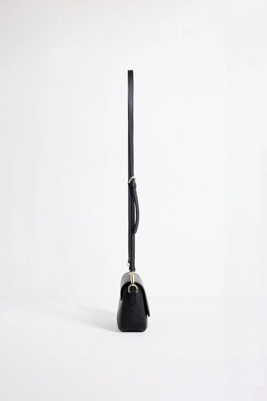 black leather crossbody bag