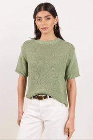 knitted sage tee 