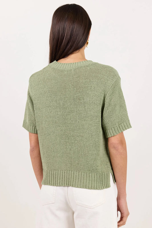 knitted sage tee 