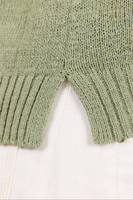knitted sage tee 