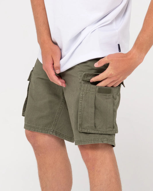 Rusty Manila Cargo Short Army Green