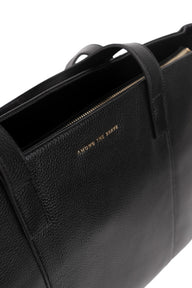 Black leather tote bag 