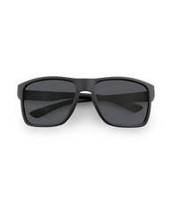 Black sunglasses on a white background