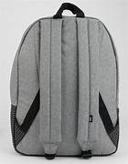 Gray backpack with black accents on a white background
