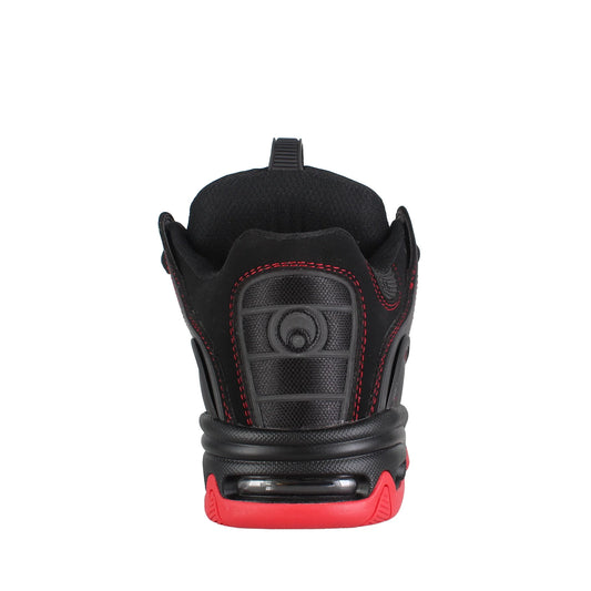 Black and red sneaker on a white background