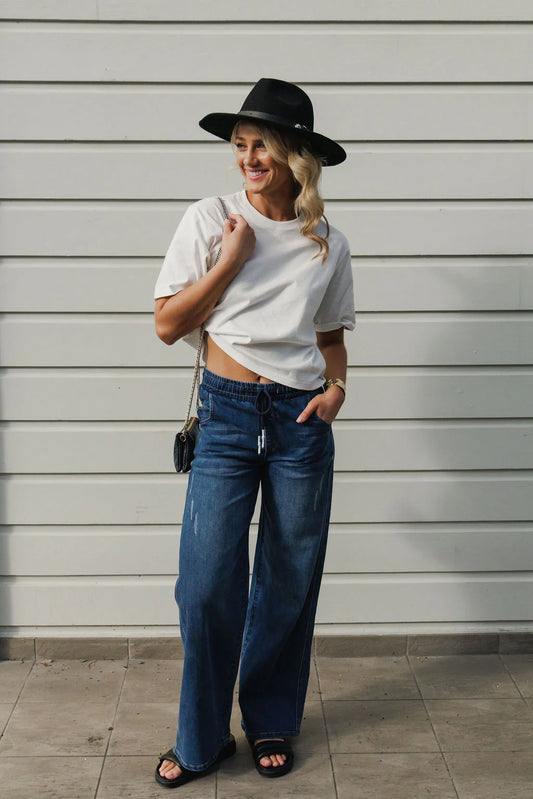 HomeLee Palazzo Jeans - Blue Wash