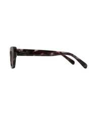 Side view of a tort sunglasses on a white background