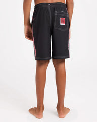Black boardshort with maori design on the side 