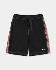 Black boardshort with maori design on the side 
