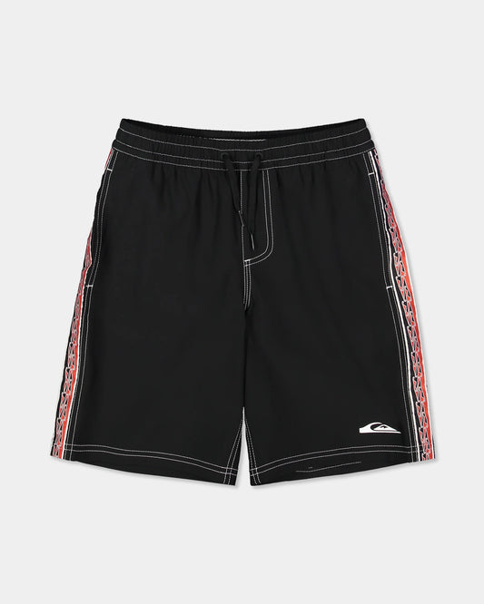 Black boardshort with maori design on the side 