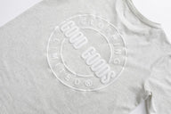 oat marle t-shirt with 'Good Good' logo on a white background