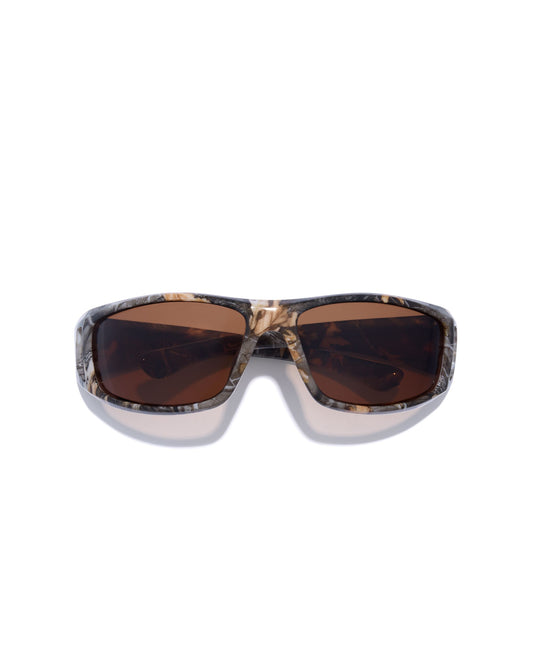 Camo Bronze coloured sunglasses with white background
