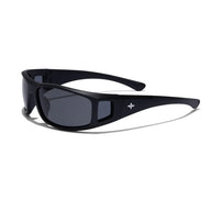 Black Matte Sunglasses with white background