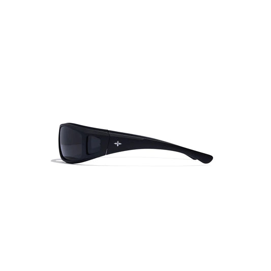 Black Matte Sunglasses with white background