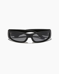 Black sunglasses on a white background