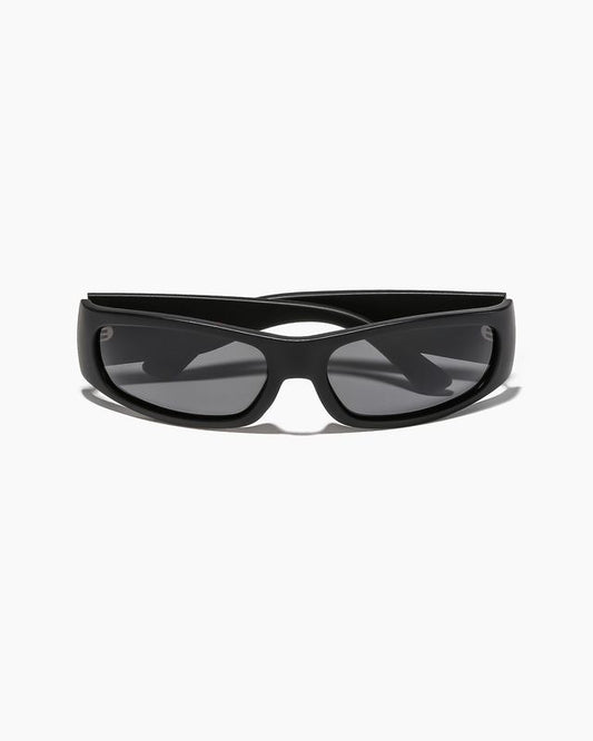 Black sunglasses on a white background
