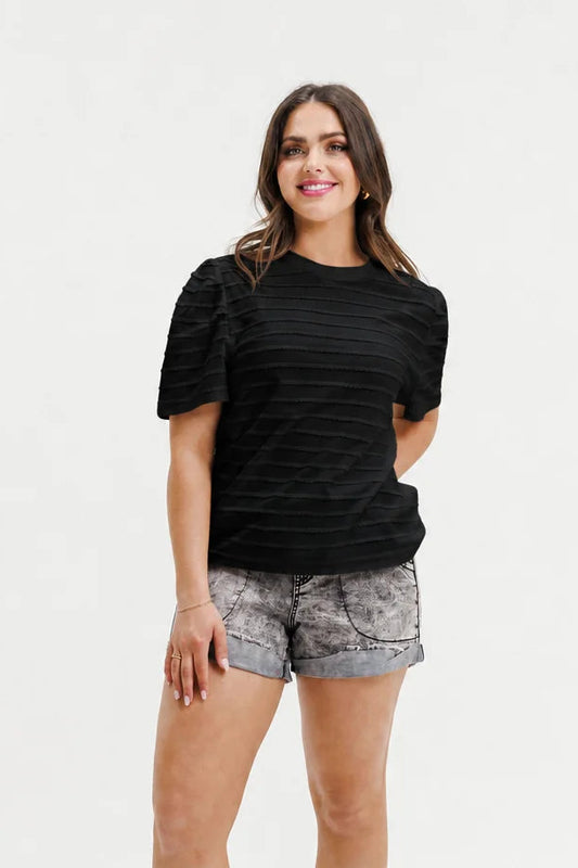 Homelee Rose Tee - Black