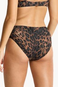 Leopard print bikini set on a neutral background