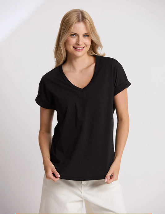 Stella & Gemma Soho Cuff V Neck Tee