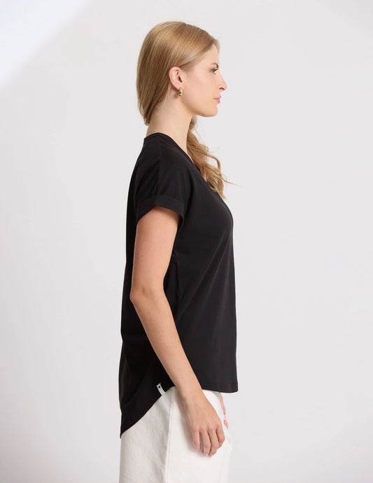 Stella & Gemma Soho Cuff V Neck Tee