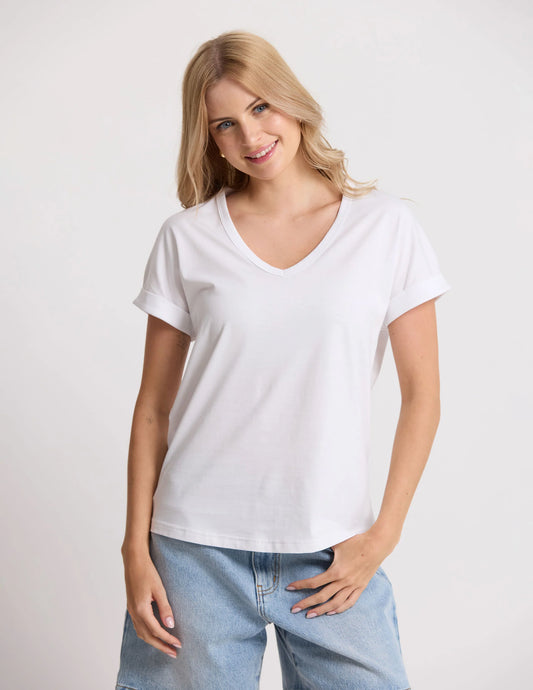 Stella & Gemma Soho Cuff V Neck Tee