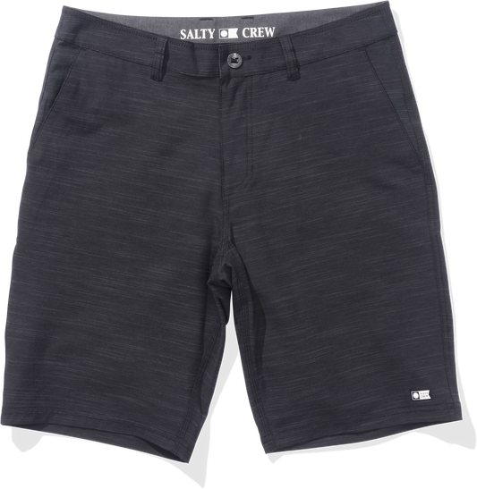 Black shorts with 'Salty Crew' branding on a white background