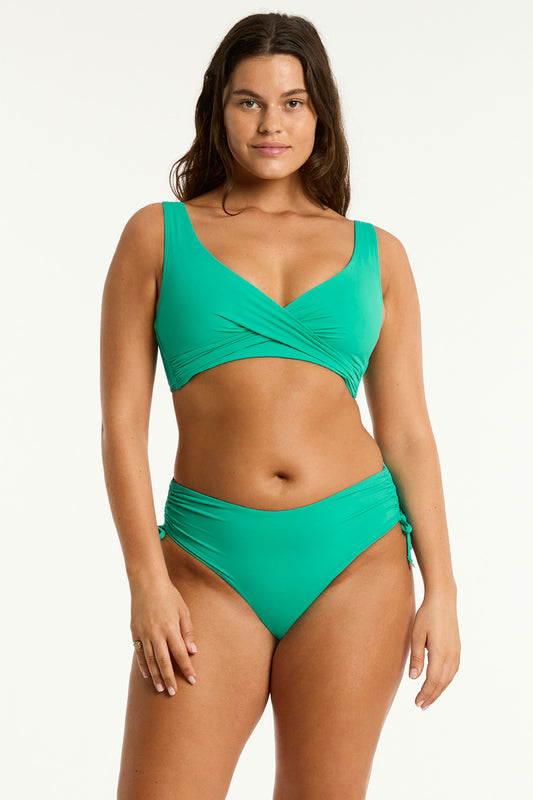 Sea Level Essentials Edit Cross Front Multifit Bra Top